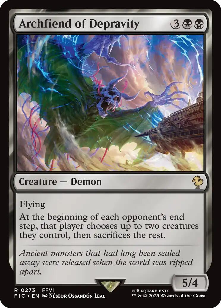 Archfiend of Depravity (Surge Foil) [FINAL FANTASY Commander] | Exor Games Dartmouth