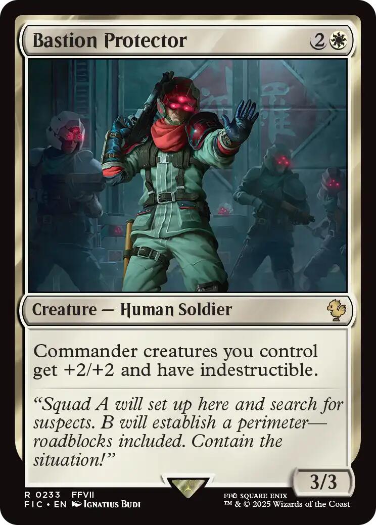 Bastion Protector (Surge Foil) [FINAL FANTASY Commander] | Exor Games Dartmouth