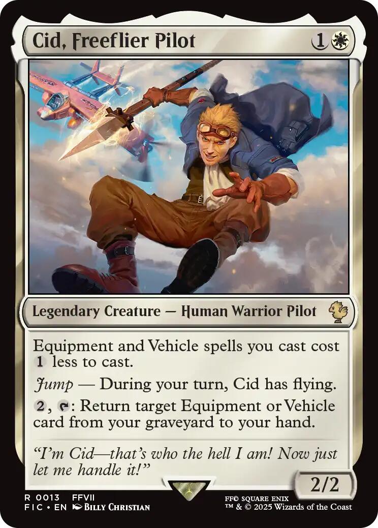 Cid, Freeflier Pilot (Surge Foil) [FINAL FANTASY Commander] | Exor Games Dartmouth