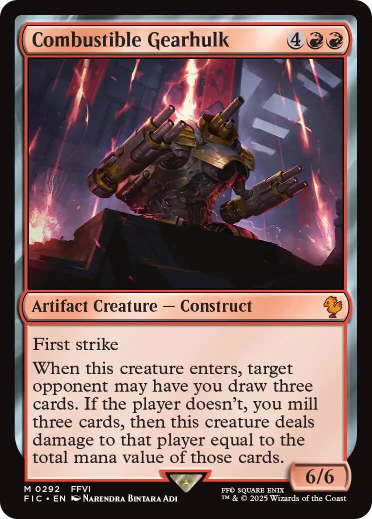 Combustible Gearhulk (Surge Foil) [FINAL FANTASY Commander] | Exor Games Dartmouth