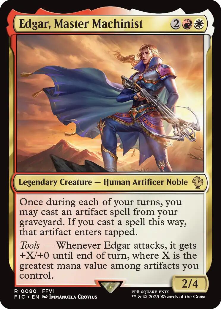 Edgar, Master Machinist (Surge Foil) [FINAL FANTASY Commander] | Exor Games Dartmouth