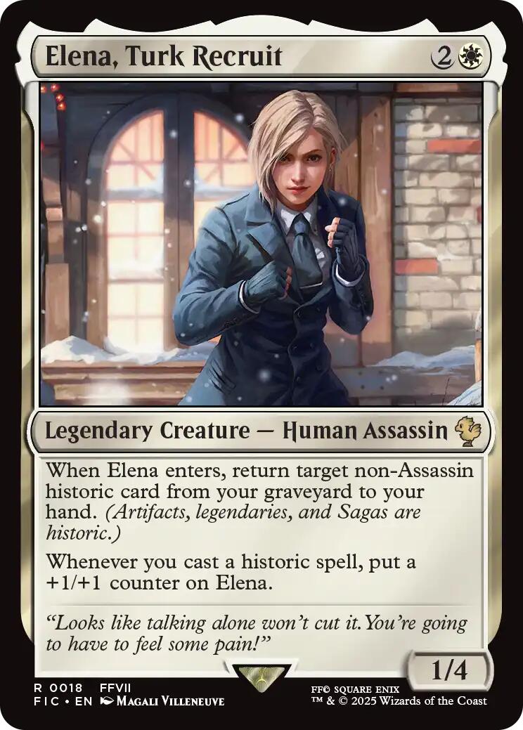 Elena, Turk Recruit (Surge Foil) [FINAL FANTASY Commander] | Exor Games Dartmouth
