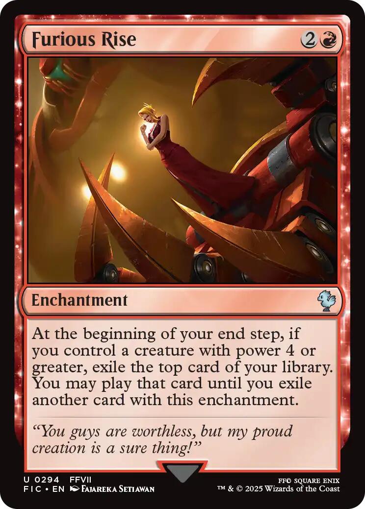 Furious Rise (Surge Foil) [FINAL FANTASY Commander] | Exor Games Dartmouth