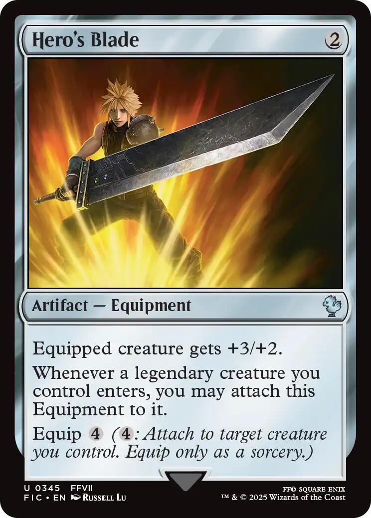 Hero's Blade (Surge Foil) [FINAL FANTASY Commander] | Exor Games Dartmouth