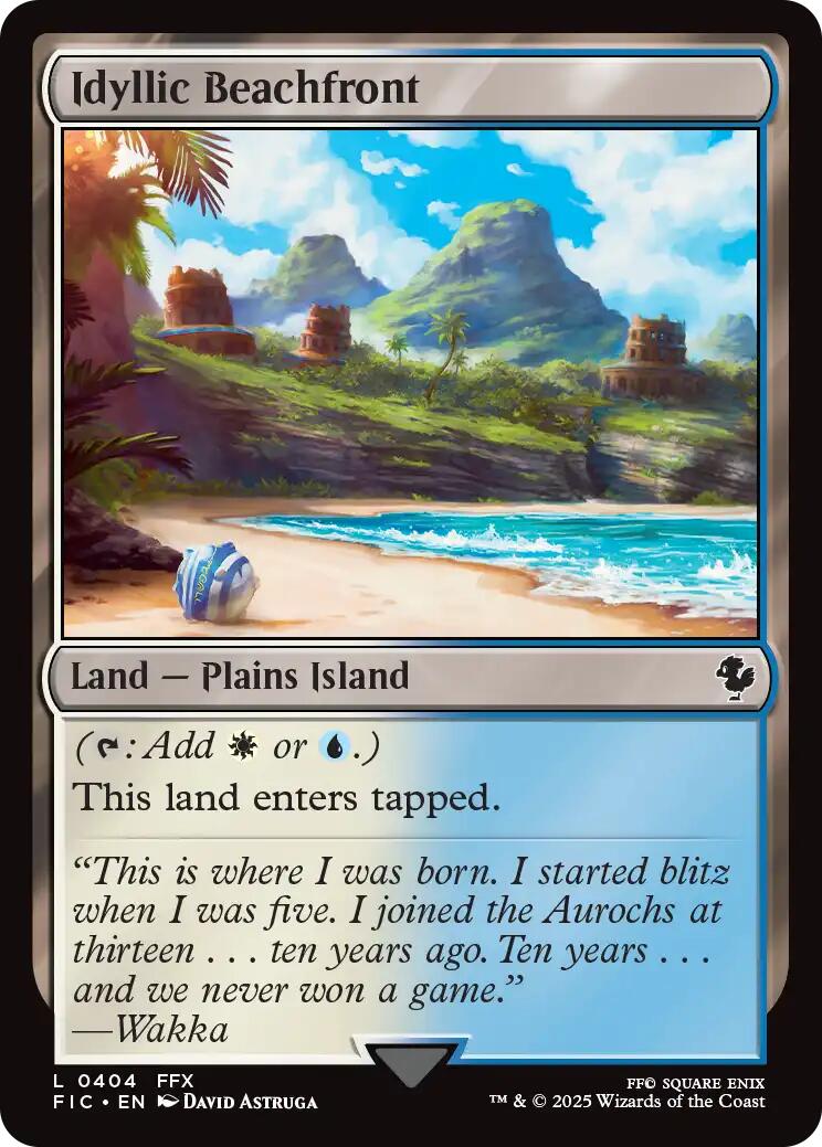 Idyllic Beachfront (Surge Foil) [FINAL FANTASY Commander] | Exor Games Dartmouth