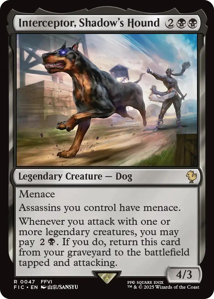 Interceptor, Shadow's Hound (Surge Foil) [FINAL FANTASY Commander] | Exor Games Dartmouth