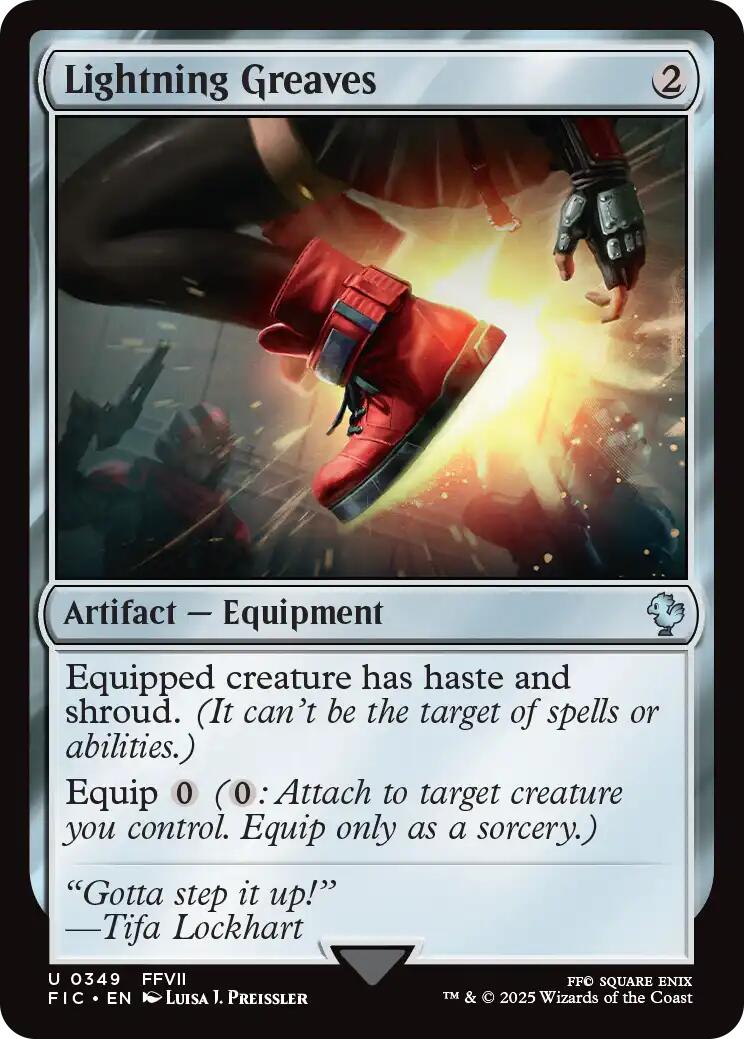 Lightning Greaves (Surge Foil) [FINAL FANTASY Commander] | Exor Games Dartmouth