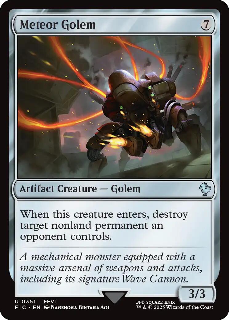 Meteor Golem (Surge Foil) [FINAL FANTASY Commander] | Exor Games Dartmouth