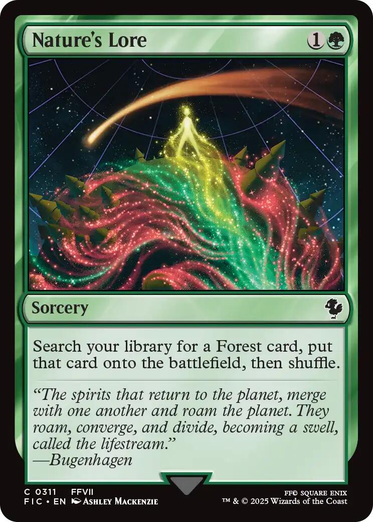 Nature's Lore (Surge Foil) [FINAL FANTASY Commander] | Exor Games Dartmouth