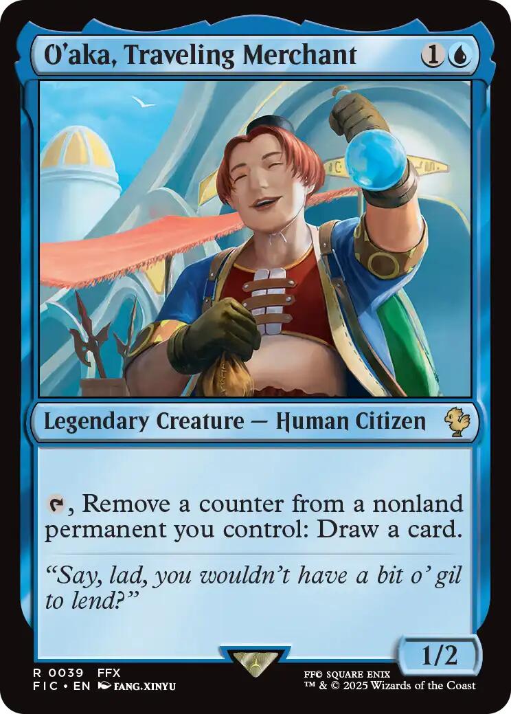 O'aka, Traveling Merchant (Surge Foil) [FINAL FANTASY Commander] | Exor Games Dartmouth