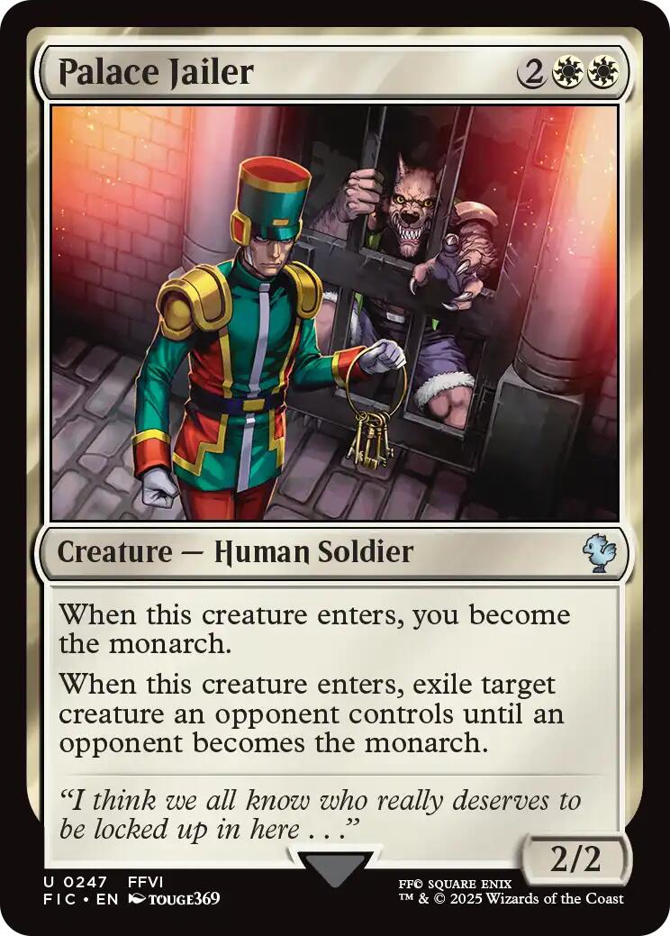 Palace Jailer (Surge Foil) [FINAL FANTASY Commander] | Exor Games Dartmouth