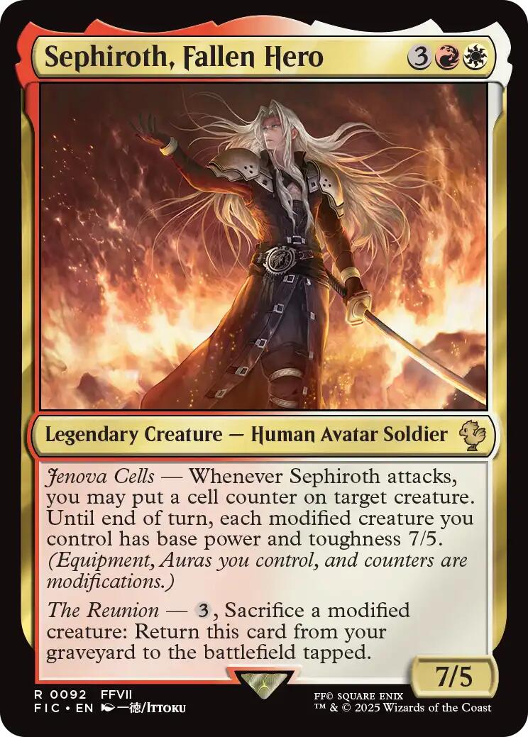 Sephiroth, Fallen Hero (Surge Foil) [FINAL FANTASY Commander] | Exor Games Dartmouth