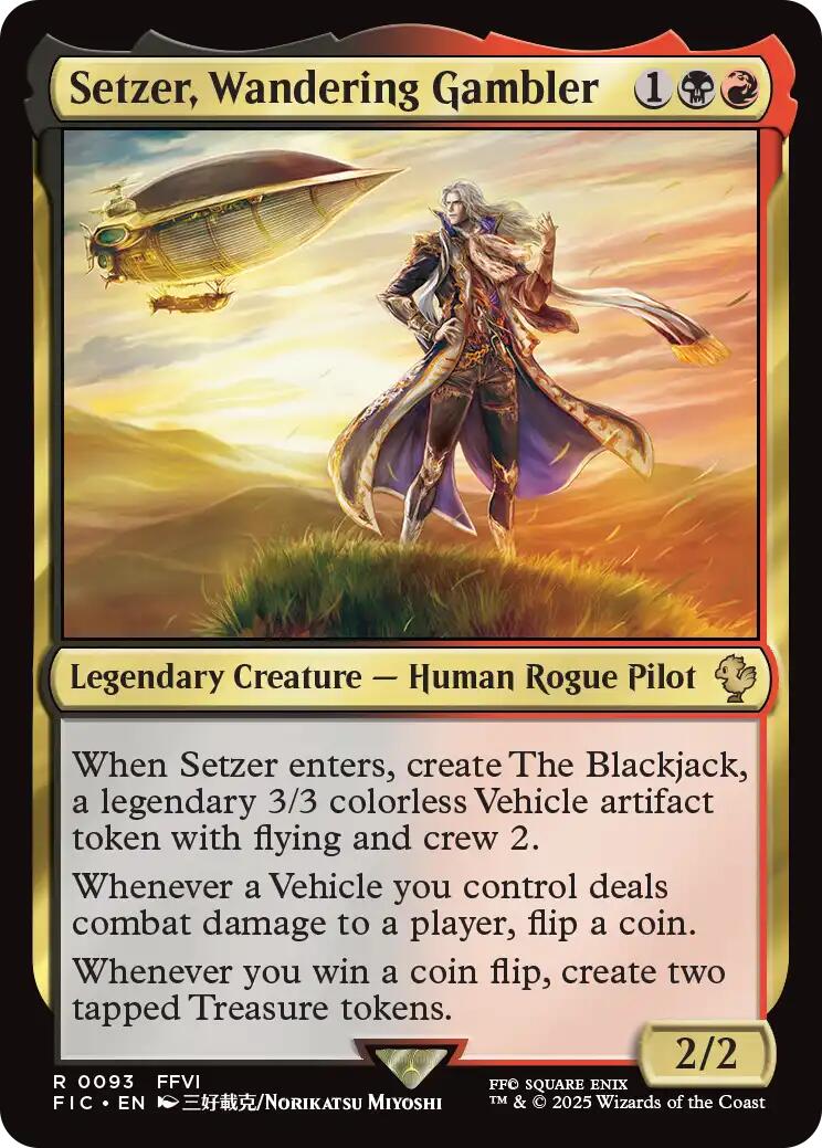 Setzer, Wandering Gambler (Surge Foil) [FINAL FANTASY Commander] | Exor Games Dartmouth
