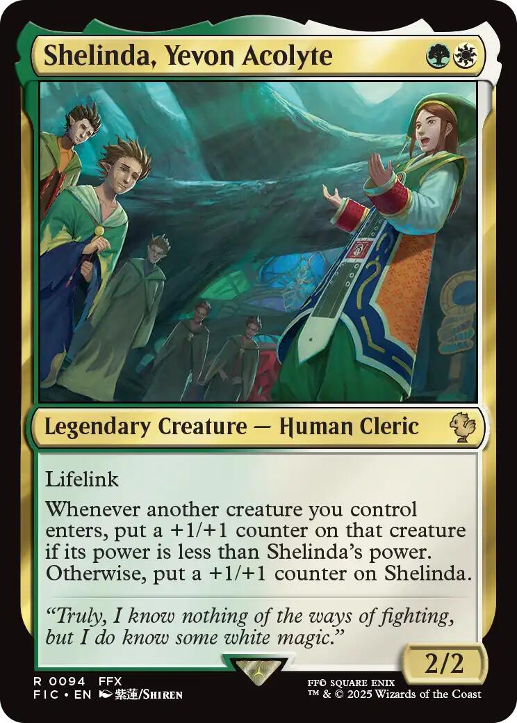 Shelinda, Yevon Acolyte (Surge Foil) [FINAL FANTASY Commander] | Exor Games Dartmouth