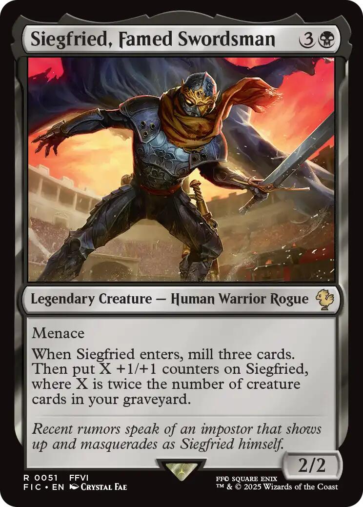 Siegfried, Famed Swordsman (Surge Foil) [FINAL FANTASY Commander] | Exor Games Dartmouth