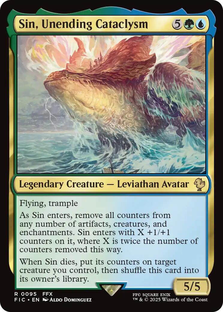 Sin, Unending Cataclysm (Surge Foil) [FINAL FANTASY Commander] | Exor Games Dartmouth