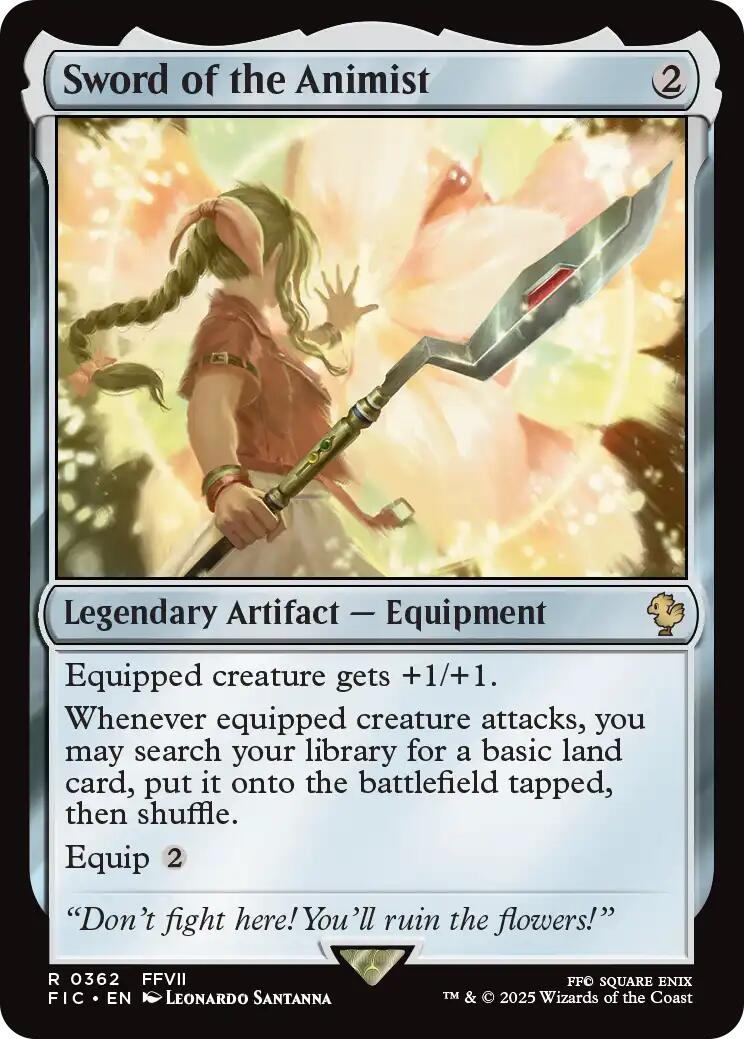 Sword of the Animist (Surge Foil) [FINAL FANTASY Commander] | Exor Games Dartmouth