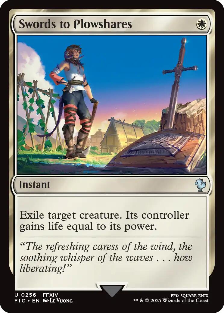 Swords to Plowshares (Surge Foil) [FINAL FANTASY Commander] | Exor Games Dartmouth