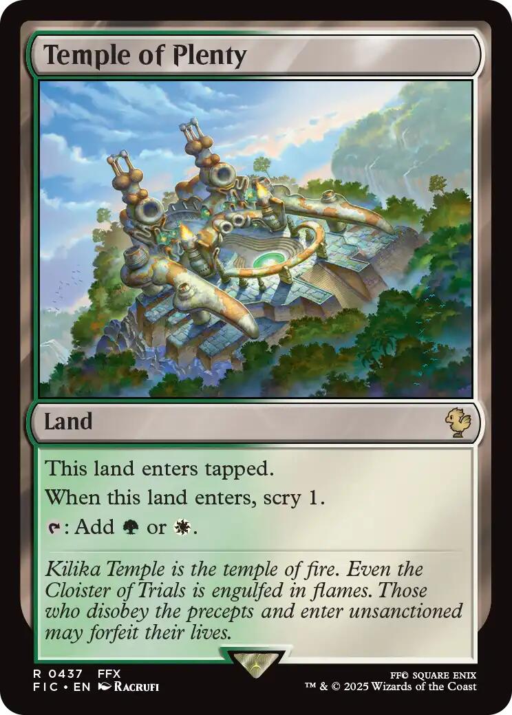 Temple of Plenty (Surge Foil) [FINAL FANTASY Commander] | Exor Games Dartmouth