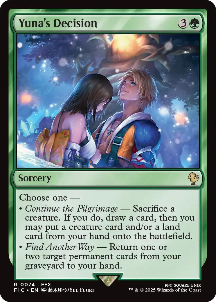 Yuna's Decision (Surge Foil) [FINAL FANTASY Commander] | Exor Games Dartmouth