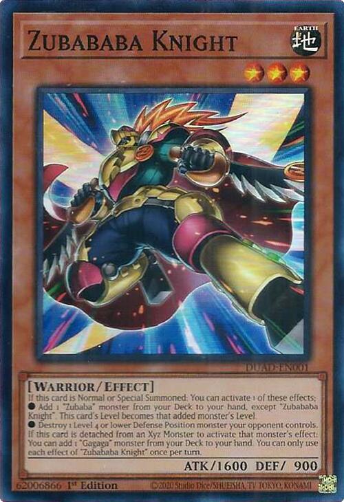 Zubababa Knight [DUAD-EN001] Super Rare | Exor Games Dartmouth