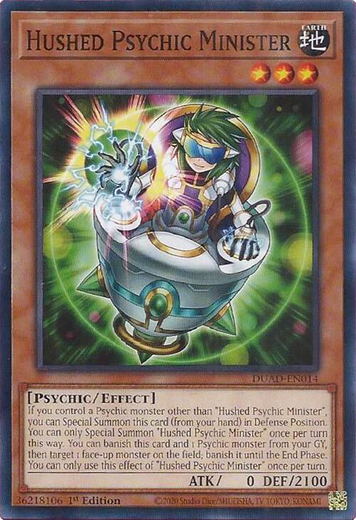 Hushed Psychic Minister [DUAD-EN014] Common | Exor Games Dartmouth