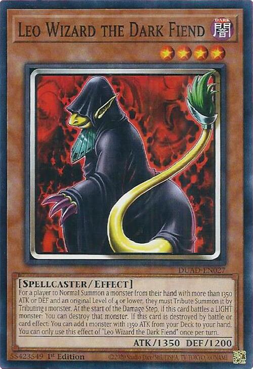 Leo Wizard the Dark Fiend [DUAD-EN027] Common | Exor Games Dartmouth