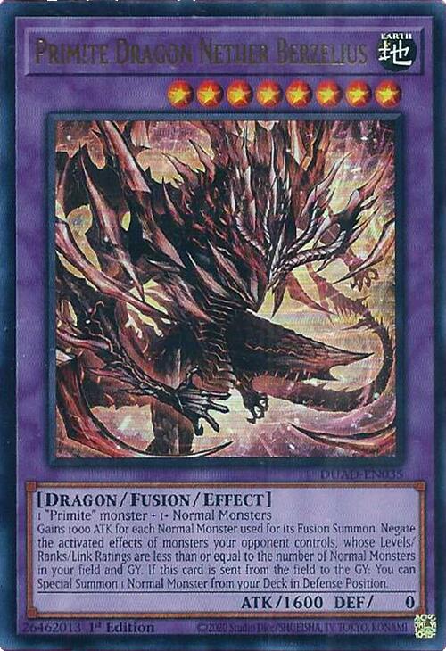 Primite Dragon Nether Berzelius [DUAD-EN035] Ultra Rare | Exor Games Dartmouth