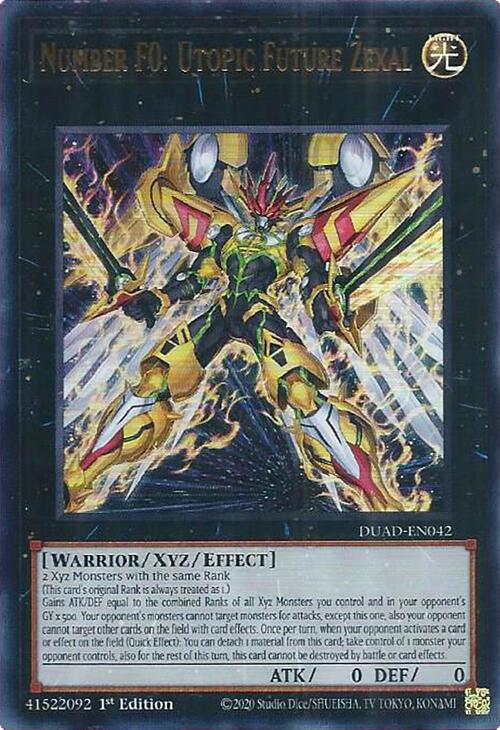 Number F0: Utopic Future Zexal [DUAD-EN042] Ultra Rare | Exor Games Dartmouth
