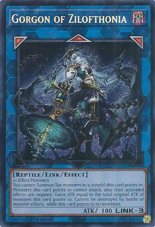 Gorgon of Zilofthonia [DUAD-EN050] Secret Rare | Exor Games Dartmouth
