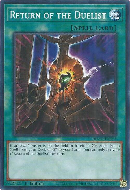 Return of the Duelist (card) [DUAD-EN071] Common | Exor Games Dartmouth