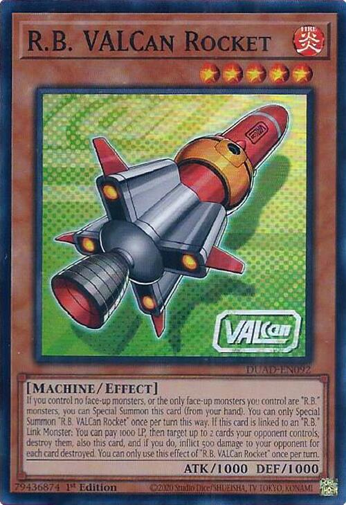 R.B. VALCan Rocket [DUAD-EN092] Super Rare | Exor Games Dartmouth