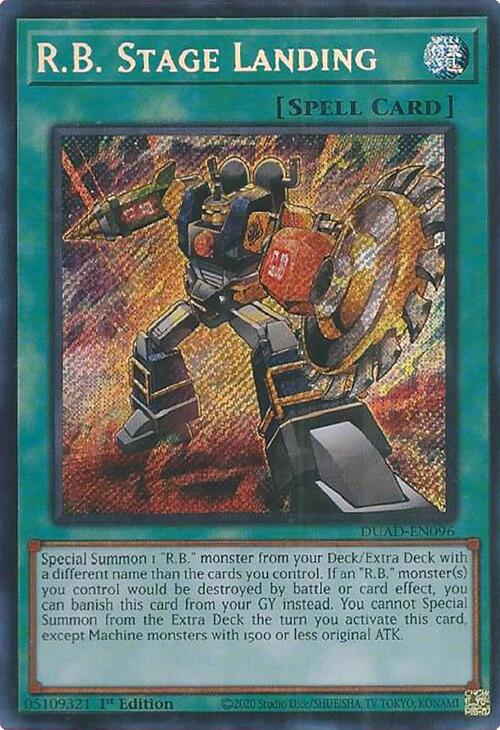 R.B. Stage Landing [DUAD-EN096] Secret Rare | Exor Games Dartmouth