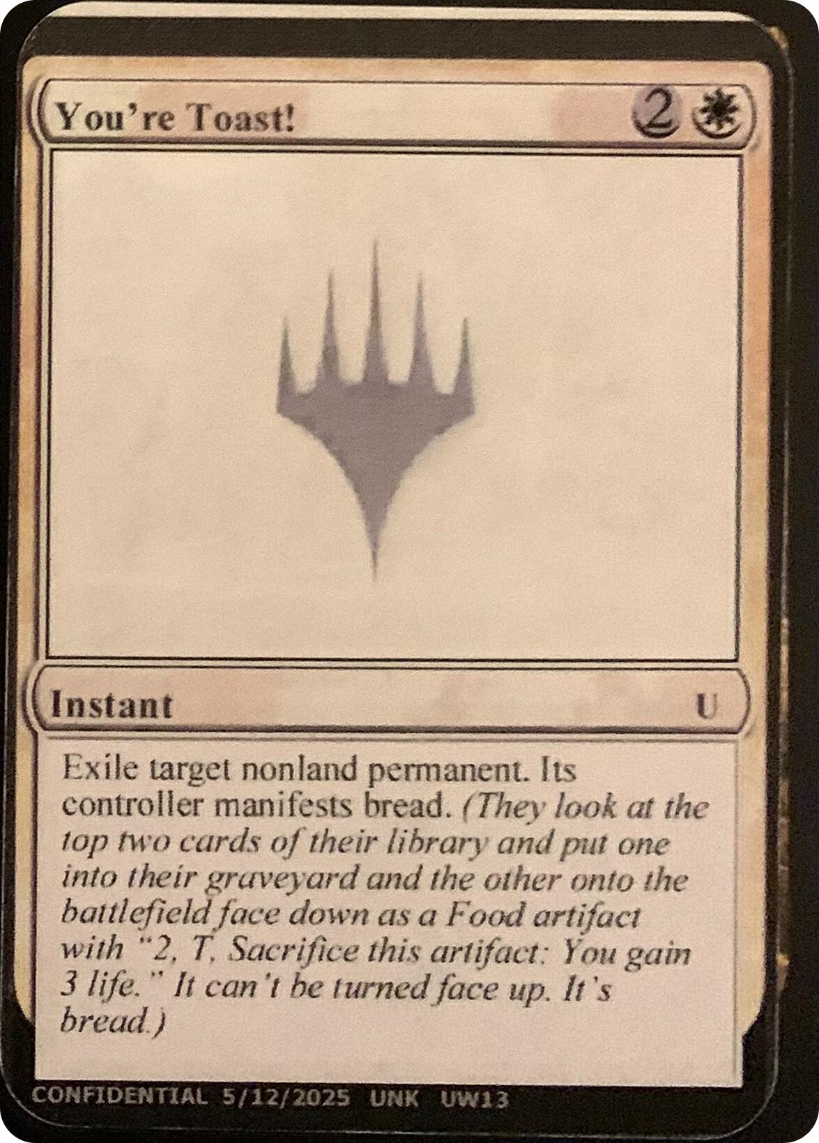 You're Toast! [Unknown Event] | Exor Games Dartmouth