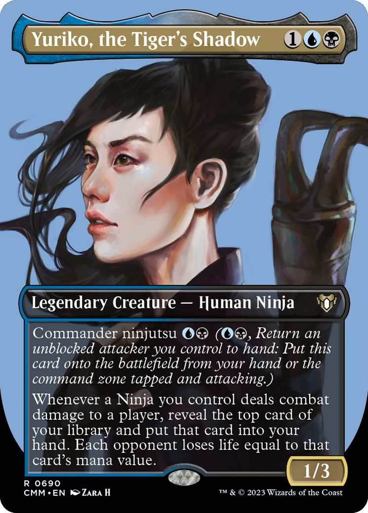 Yuriko, the Tiger's Shadow (Borderless Profile) [Commander Masters] | Exor Games Dartmouth