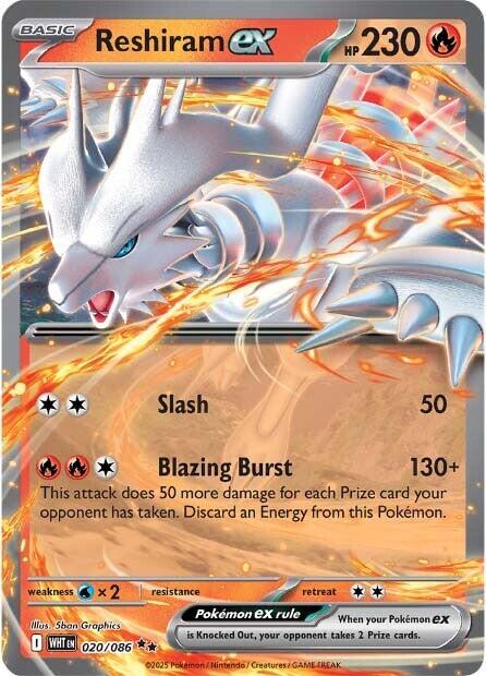 Reshiram ex (020/086) [Scarlet & Violet: White Flare] | Exor Games Dartmouth