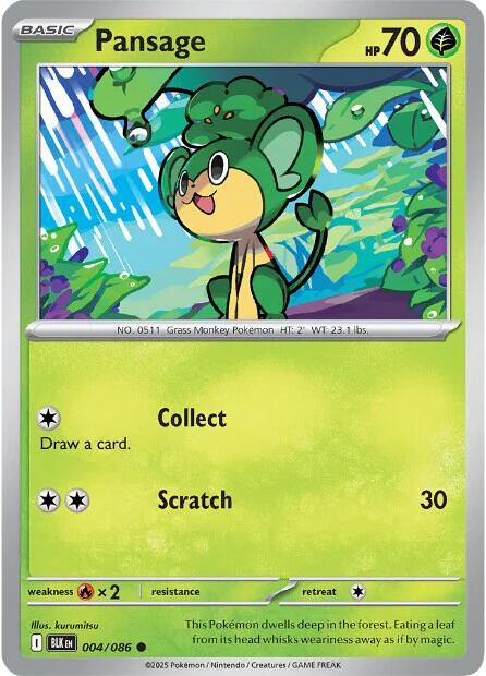 Pansage (004/086) [Scarlet & Violet: Black Bolt] | Exor Games Dartmouth