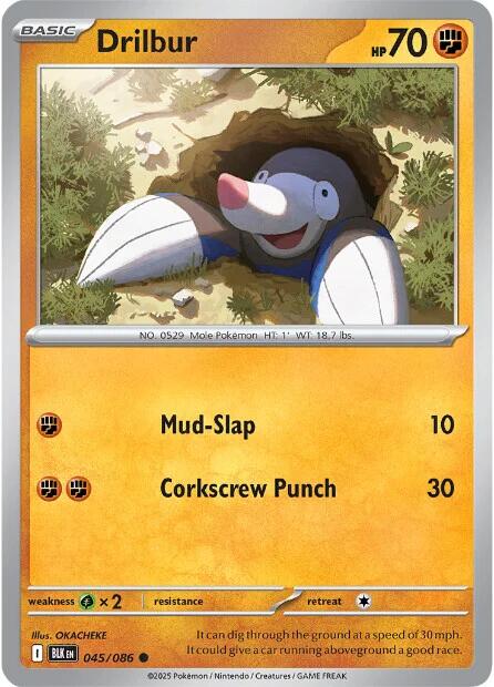 Drilbur (045/086) [Scarlet & Violet: Black Bolt] | Exor Games Dartmouth