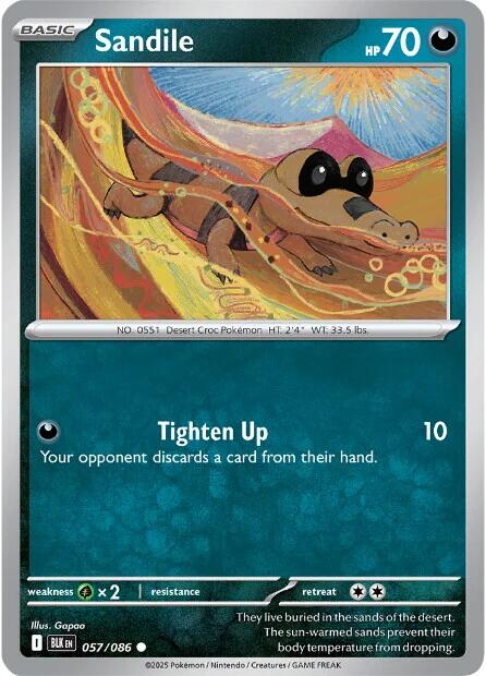 Sandile (057/086) [Scarlet & Violet: Black Bolt] | Exor Games Dartmouth