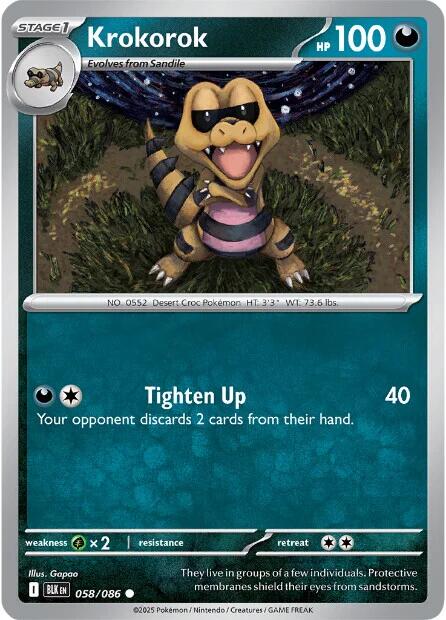 Krokorok (058/086) [Scarlet & Violet: Black Bolt] | Exor Games Dartmouth