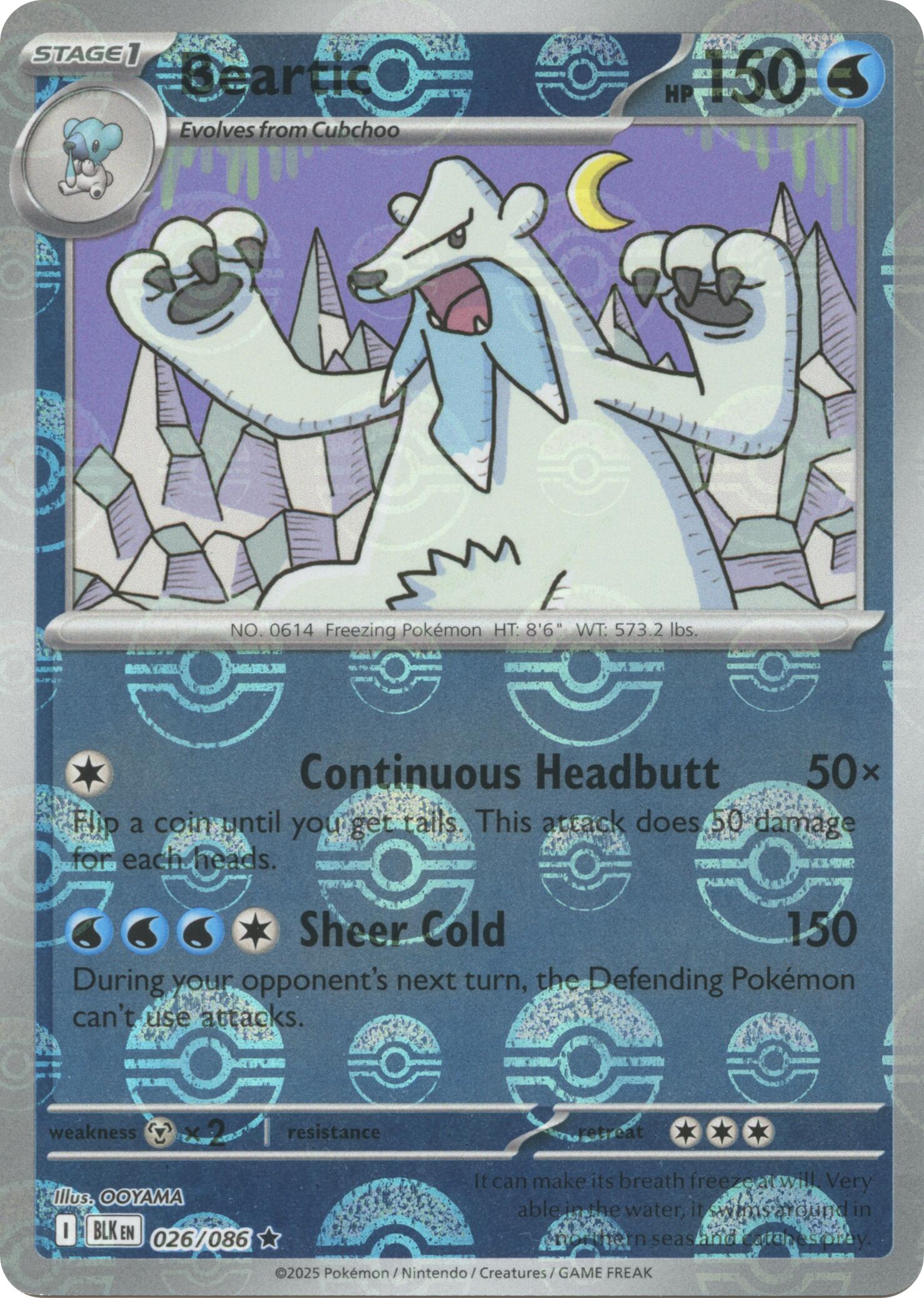 Beartic (026/086) (Poke Ball Pattern) [Scarlet & Violet: Black Bolt] | Exor Games Dartmouth