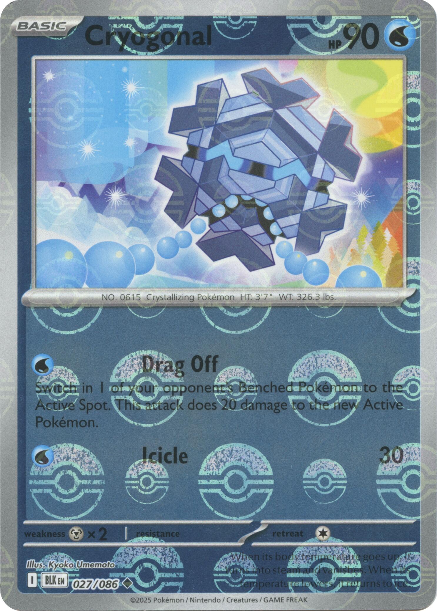 Cryogonal (027/086) (Poke Ball Pattern) [Scarlet & Violet: Black Bolt] | Exor Games Dartmouth