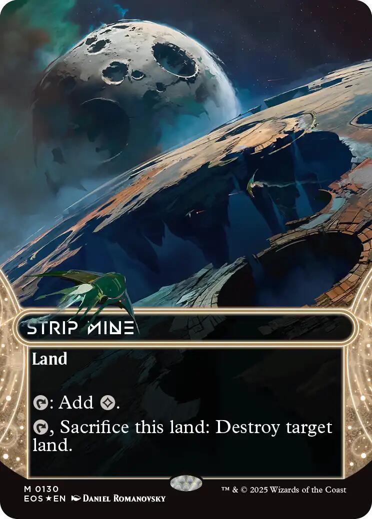 Stripe Mine (0130) (Borderless) (Galaxy Foil) [Edge of Eternities: Stellar Sights] | Exor Games Dartmouth