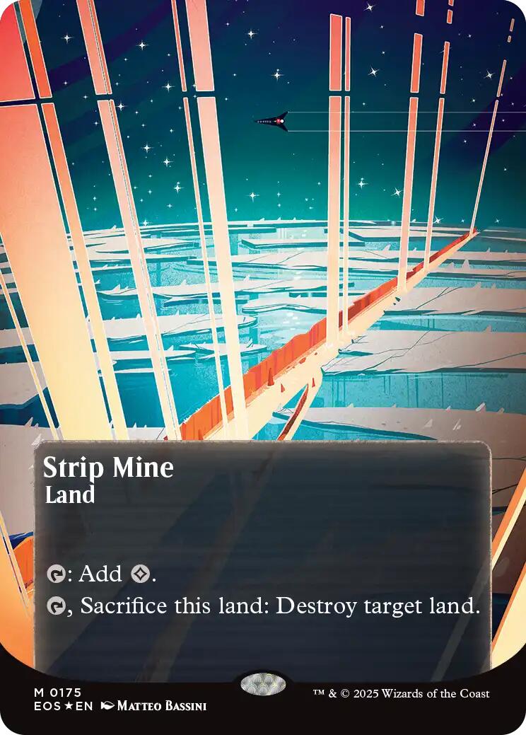 Strip Mine (0175) (Borderless) (Galaxy Foil) [Edge of Eternities: Stellar Sights] | Exor Games Dartmouth