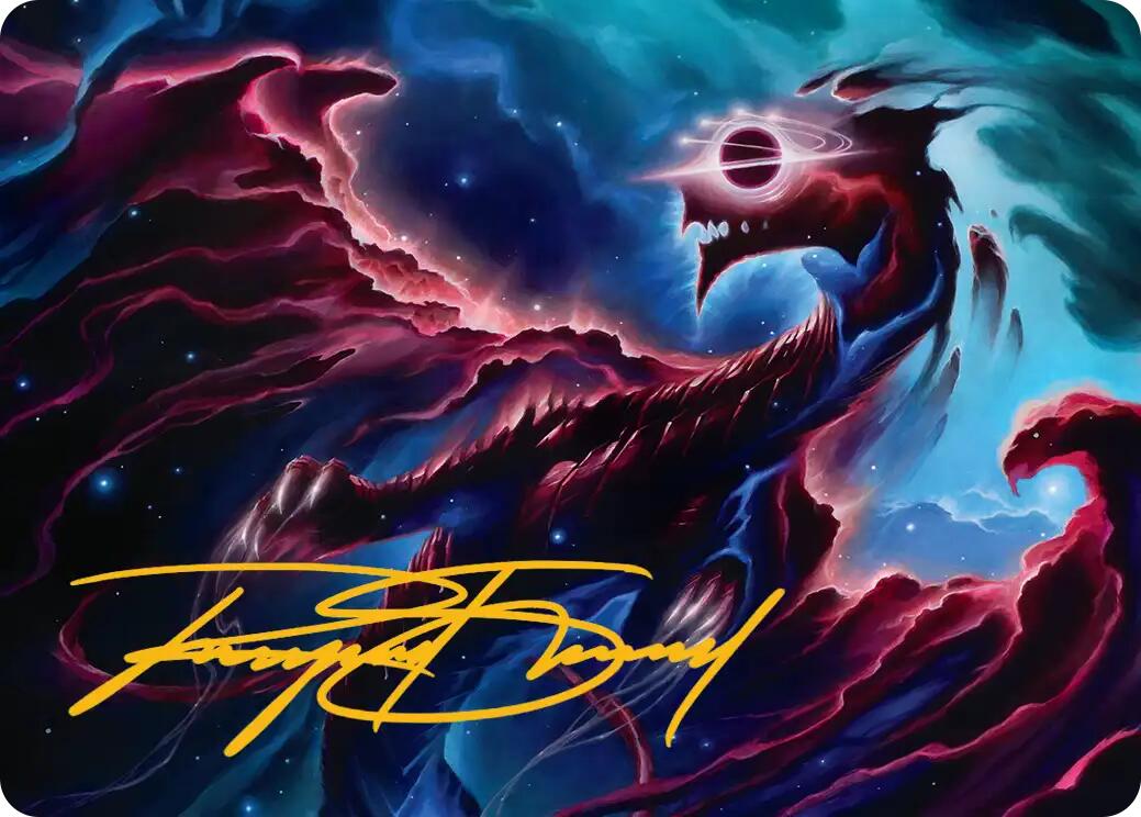 Nova Hellkite Art Card (18/54) (Gold-Stamped Signature) [Edge of Eternities Art Series] | Exor Games Dartmouth
