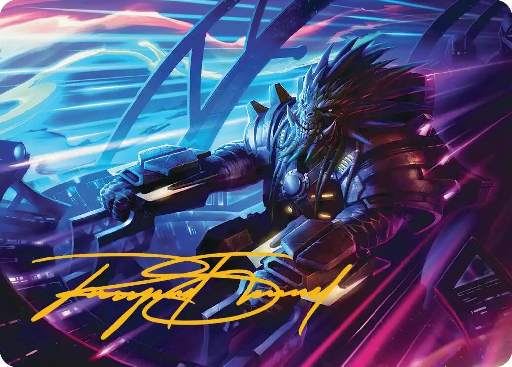 Tannuk, Steadfast Second Art Card (Gold-Stamped Signature) [Edge of Eternities Art Series] | Exor Games Dartmouth