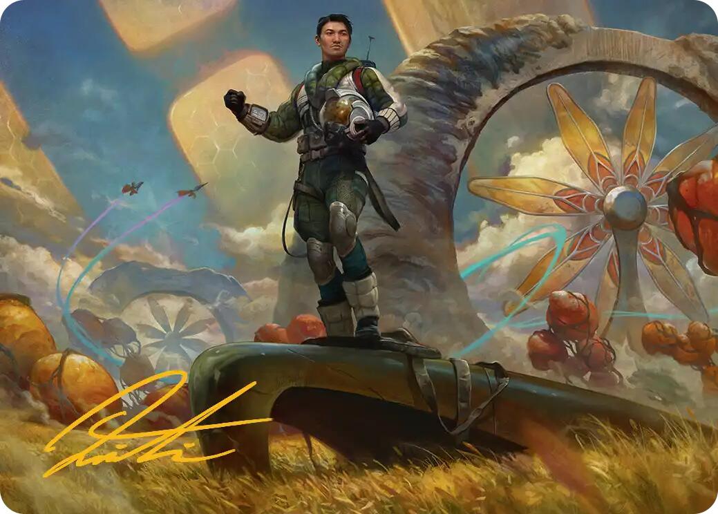 Galactic Wayfarer Art Card (Gold-Stamped Signature) [Edge of Eternities Art Series] | Exor Games Dartmouth