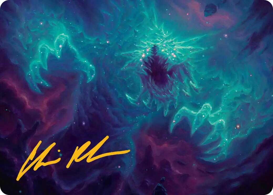 Cosmogoyf Art Card (Gold-Stamped Signature) [Edge of Eternities Art Series] | Exor Games Dartmouth