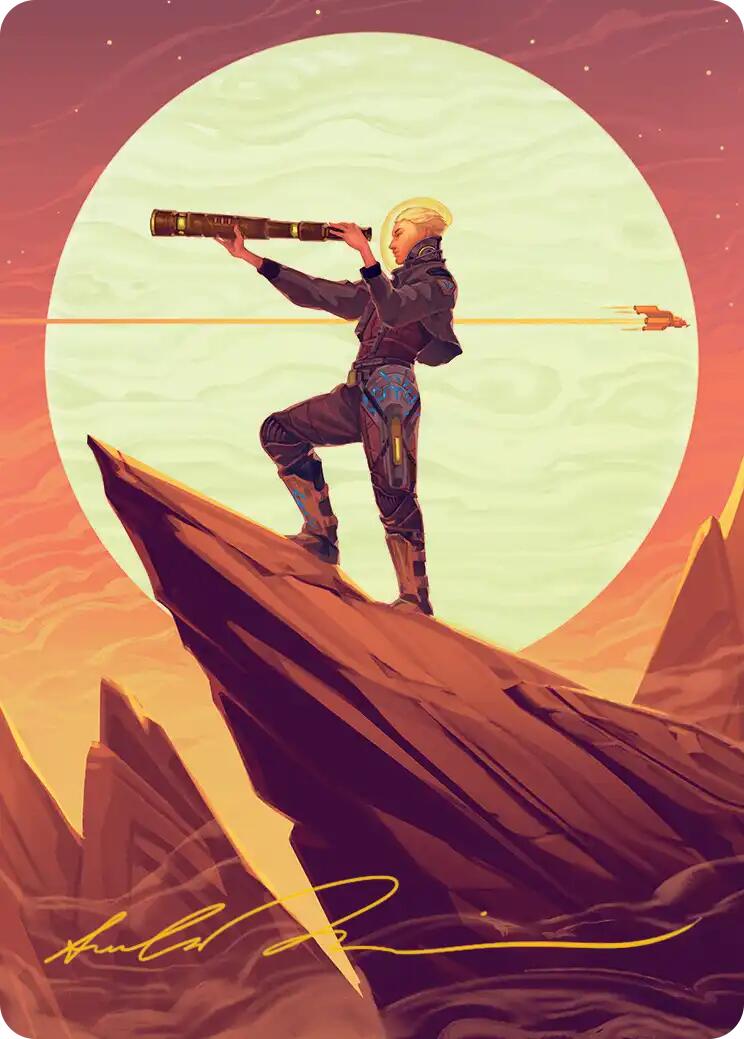 Sami, Wildcat Captain Art Card (Gold-Stamped Signature) [Edge of Eternities Art Series] | Exor Games Dartmouth