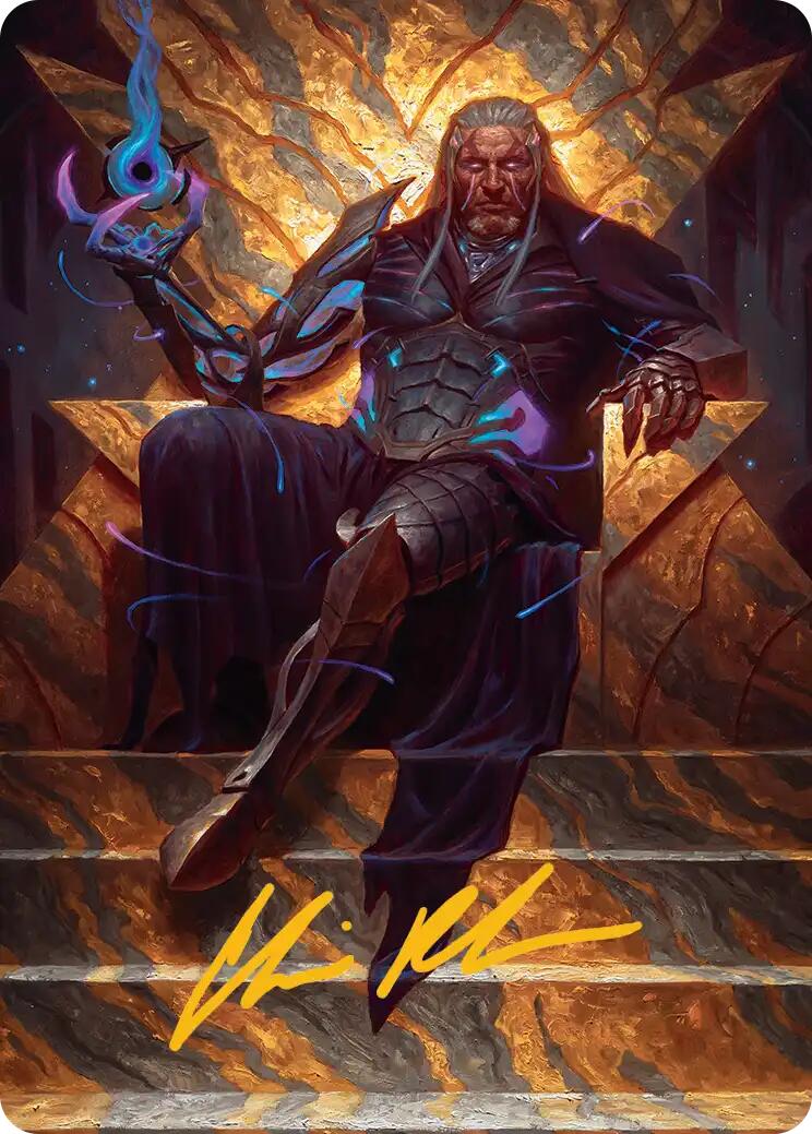 Tezzeret, Cruel Captain Art Card (1/54) (Gold-Stamped Signature) [Edge of Eternities Art Series] | Exor Games Dartmouth